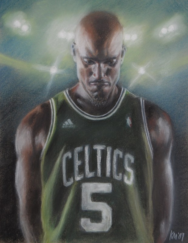 Game Face, color pastel on paper, 2009