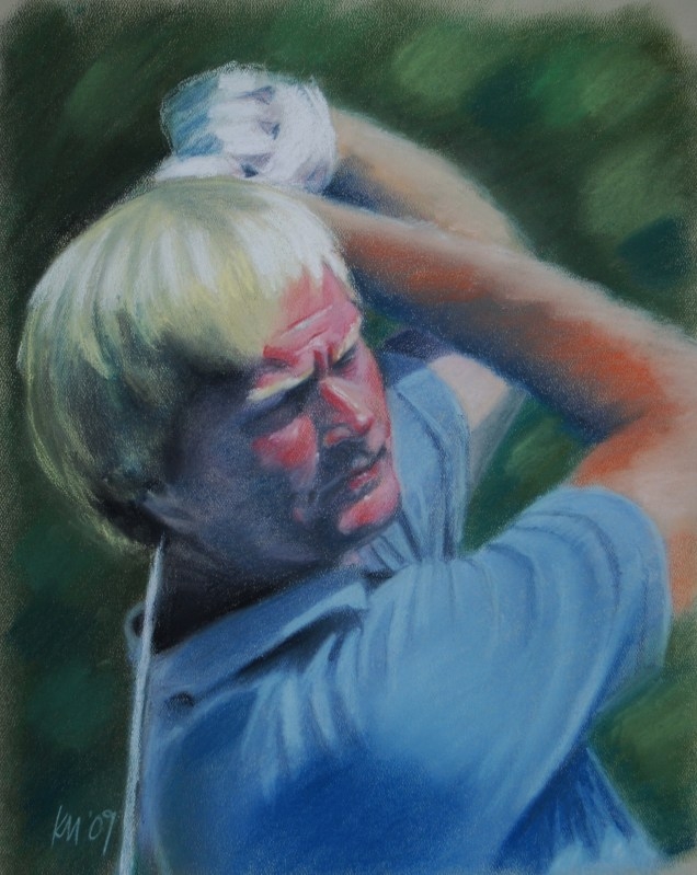 The Golden Bear, color pastel on paper, 2009