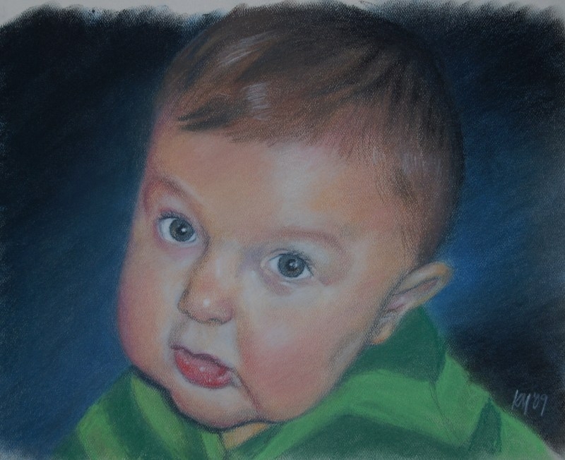 Matthew, color pastel on paper, 2009