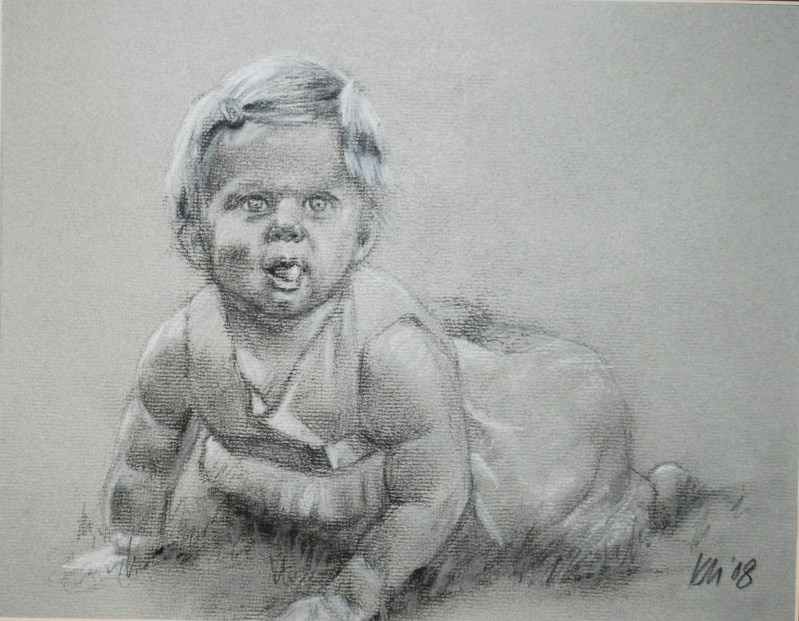 Riley, charcoal on paper, 2008