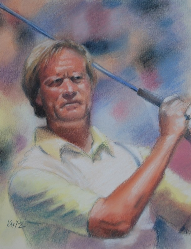 The Golden Bear, color pastel on paper, 2012