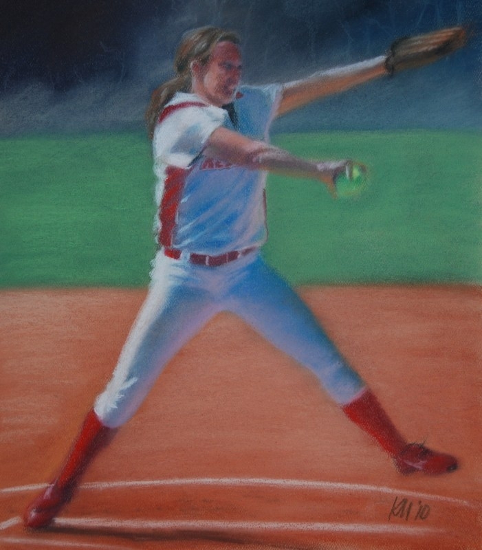 The Pitch, color pastel on paper, 2010